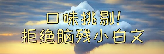 口味挑剔！拒绝脑残小白文